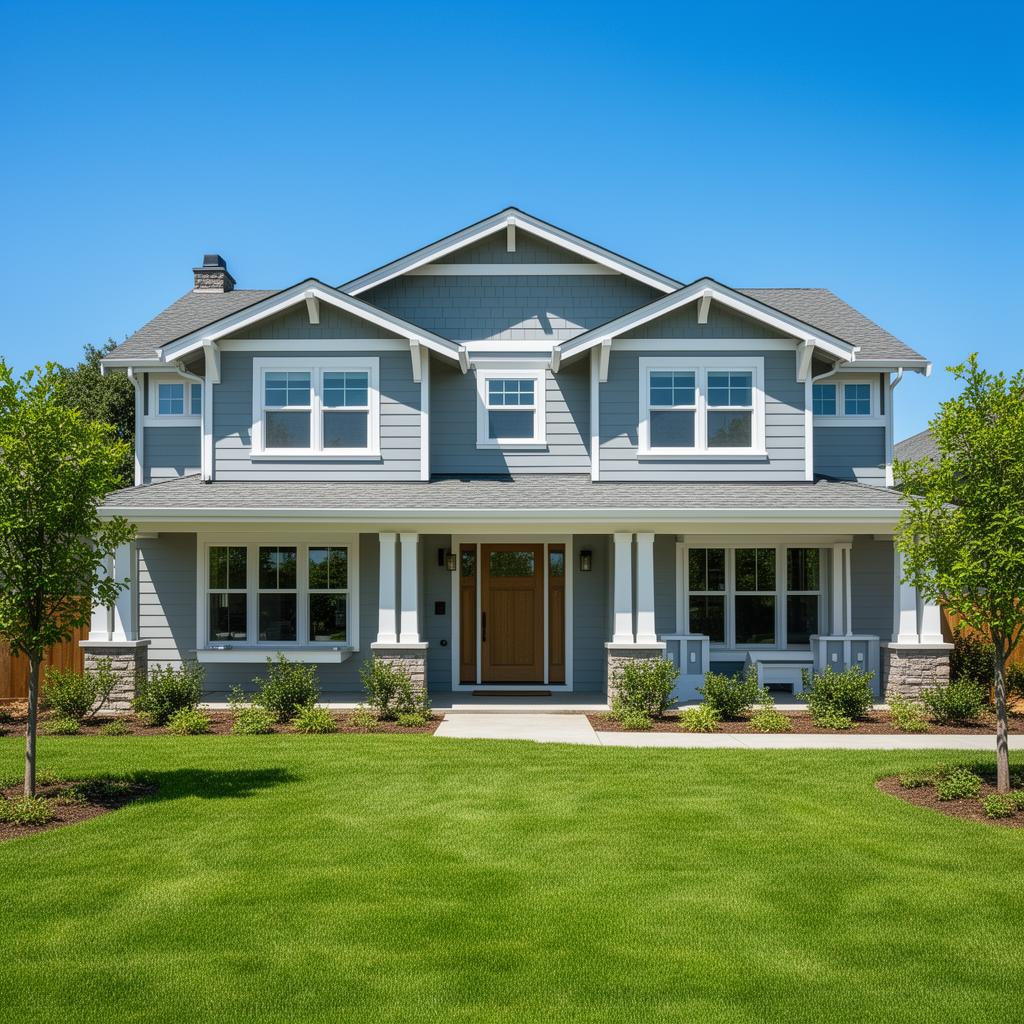 Beautifully painted craftsman home exterior